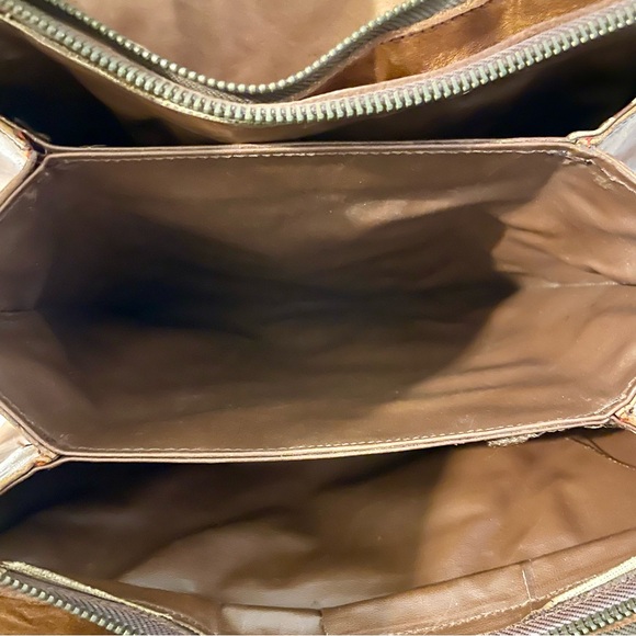 Vintage Mexican Leather Tooled Boho Purse Brightly Painted Flowers Lacing 70’s - Picture 9 of 16